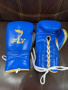 Gants de boxe en cuir noirs à lacets, légers, imperméables, à doigts entiers, pour adultes, avec logo personnalisé, équipement d'entraînement de boxe – Grande Vente - Product Image 4