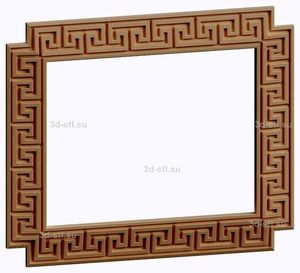 Traditional Hand Carved Solid Wood Decoative <b>Photo</b> <b>Frame</b> with Geometric Greek Key Pattern for Premium Home Tabletop Decor - Product Image 4