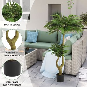 Piante Artificiali Verdi Lunghe 160 cm con Germogli di Salice, Decorazioni Floreali per la Casa, 1 pz/Set, Realizzate da Artigiani - Product Image 5