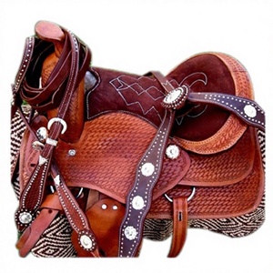 Sillín de cuero occidental de alta calidad con árboles de madera/plástico Tamaños personalizados-Venta a granel de proveedores indios - Product Image 1