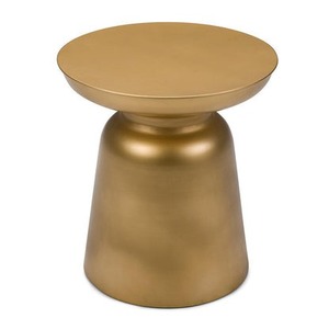 Mesa de Centro Moderna con Tapa Redonda, Muebles Contemporáneos para Sala de Estar, Mesa Auxiliar Decorativa de Metal - Product Image 1