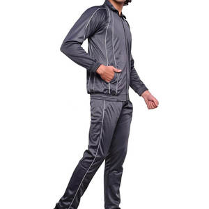 Ensemble de survêtement d'hiver pour homme avec capuche et fermeture éclair intégrale, finition brillante, ensemble de jogging deux pièces, tenue de sport pour l'entraînement et la gym - Product Image 3