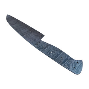 Cuchillos de chef de acero de Damasco con hoja en bruto, estilo Full Tang Drop Point, de grado industrial, con mango personalizado, para cocina, al por mayor - Product Image 4