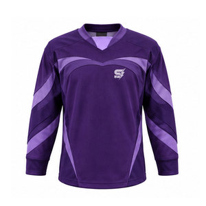 Maillot <span class=keywords><strong>de</strong></span> <span class=keywords><strong>hockey</strong></span> sur glace personnalisé, design sportif, écologique, léger, respirant, anti-humidité, 100 % polyester, avec poches, coupe classique - Product Image 1