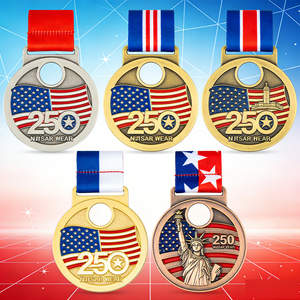 Médailles USA du 250e anniversaire, style américain patriotique métallique intemporel, délicates, de haute qualité, best-seller, attrayantes - Product Image 3