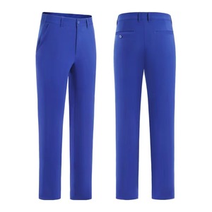 Pantalon de costume gris foncé pour homme, coupe slim, avec fermeture boutonnée devant et derrière - Product Image 2