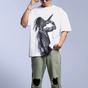 Nouvelle Collection – T-shirts Décontractés Tissés Coupe Droite pour Hommes – Mode Estivale avec Impression de Logo Personnalisé et Lettres – 180g Séchage Rapide et Respirant - Product Image 5