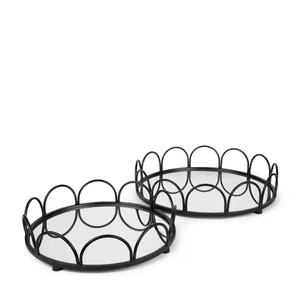 Plateau de table basse en métal fait main de qualité supérieure pour ottoman, canapé, console, meubles de salon et décoration intérieure contemporaine - Product Image 5