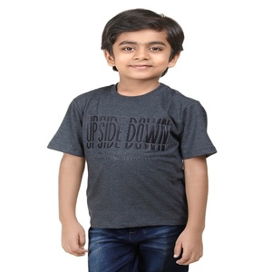 Smart Look 100% coton dans différentes méthodes d'impression et matériaux T-shirt à col rond pour garçon en stock à vendre - Product Image 1