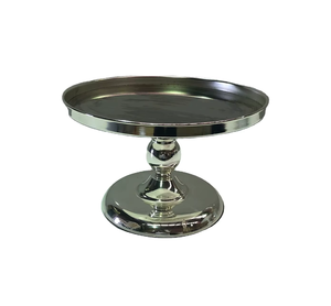 Premium warm toned metal <b>cake</b> <b>stand</b> designed for elegant dessert presentation in homes and bakeries. - Product Image 4