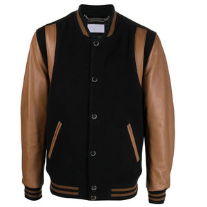 Veste universitaire en gros de haute qualité avec logo personnalisé, service OEM, doublure polaire épaisse isolante, col montant, fermeture éclair, hiver - Product Image 1