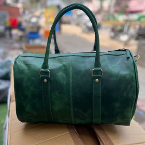 Bolsa de Viaje de Cuero Hecha a Mano de Lujo, con Cierre de Cremallera, Tamaño Personalizado, Multifuncional, para Fin de Semana, Portátil - Product Image 1