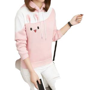 Venta caliente de las mujeres pulóver con capucha y sudadera de manga larga Casual 100% algodón polar al por mayor OEM diseño personalizado - Product Image 1