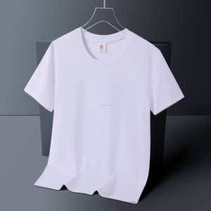 T-shirt en coton peigné 220 g/m² T-shirt col rond en coton biologique imprimé T-shirt vierge lourd grande taille T-shirts pour hommes - Product Image 6