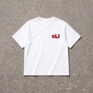 Blusa Elegante Personalizada para Mujer, Bordada en Chenilla, Corte Holgado, Hombros Caídos, Manga Corta, para Todas las Temporadas - Product Image 3