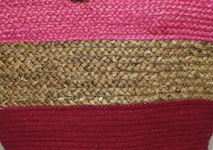 Sac fourre-tout tendance 2026 en jute rayé, fait main, nouveau design, pour femme, avec poignée en bois, style bohème, idéal pour la plage et le shopping - Product Image 2