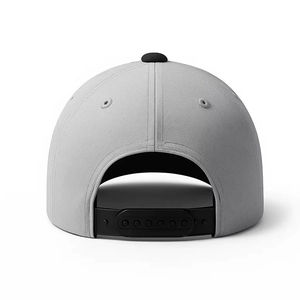 Casquette Snapback Unisexe Grise à 6 Panneaux en Coton avec Fermeture Arrière Ajustable, Chapeau de Baseball Décontracté Couleur Unie Taille Adulte - Product Image 1