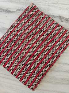 Tissu 100 % coton imprimé à la main, écologique et respirant pour robes, sacs, rideaux - Motifs traditionnels légers à côtes - Product Image 3