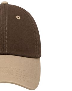 Manufacturer Custom Chocolate Brown And Beige Two Tone Baseball Cap Adjustable Unisex Cotton Sports Outdoor Casual Fashion <b>Hat</b> - Product Image 4