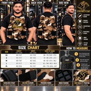 Chaleco Deportivo con Logotipo Personalizado OEM, Fabricante Mayorista de Pakistán, Protector de Pecho para Entrenamiento con Camuflaje, Ropa Deportiva Personalizada para Equipos - Product Image 3