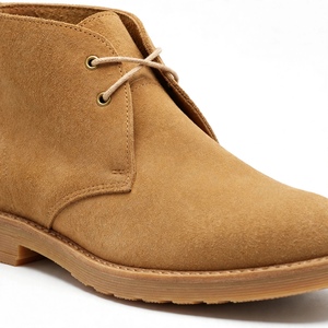 Bottes Chukka en daim pour homme 100% cuir véritable, bout rond, lacets, semelle extérieure en caoutchouc respirante, style automne, exportées du Bangladesh - Product Image 3