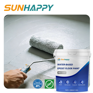 <span class=keywords><strong>Peinture</strong></span> époxy pour sols à base d'eau sans COV, couche intermédiaire, revêtement époxy pour sols à haute dureté, adapté aux usines et aux garages - Product Image 1
