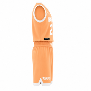 Nuevo Conjunto de Uniforme de Baloncesto WARPRO 2026 Naranja # Conjunto Deportivo de 2 Piezas: Jersey sin Mangas y Pantalones Cortos de Secado Rápido y Absorción de Humedad - Product Image 3