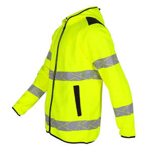 Waterproof Unisex High Visibility ANSI Class 3 <b>LED</b> Flash Construction Road Workwear Zipper Winter Warm Reflective Safety - Product Image 5