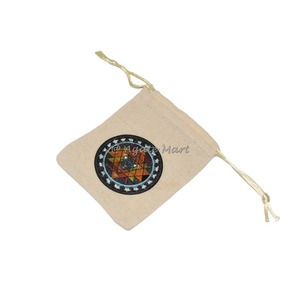 Bolsa de embalaje de joyería, geometría de estrella amarilla, pulido de cristal Material, mascota de estilo Feng Shui, regalos de negocios, impresión Digital - Product Image 2