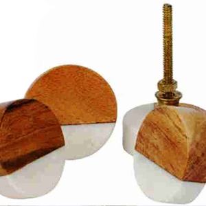 ลูกบิดประตูตู้ทำจากไม้ หินอ่อน และทองเหลือง สี รูปทรง ขนาดตามสั่ง ผลิตในอินเดีย - Product Image 1