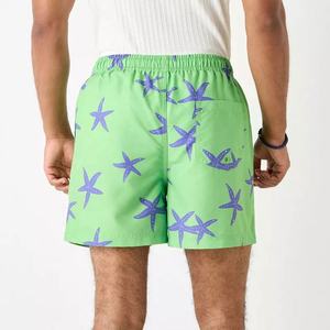 Shorts de bain pour hommes respirants et écologiques de qualité supérieure, personnalisables avec impression numérique sur le devant, en tissu polyester extensible, grandes tailles, vente en gros - Product Image 2