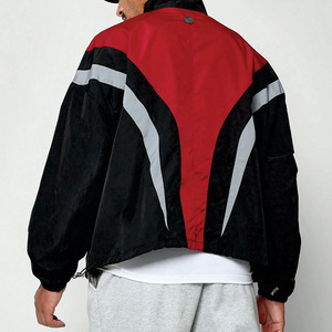 Outdoor <b>Running</b> Fashion <b>Jacket</b> 100% Nylon Waterproof Windbreaker Oversize Zip up Color Block Track <b>Jacket</b> Custom Men's <b>Jackets</b> - Product Image 5