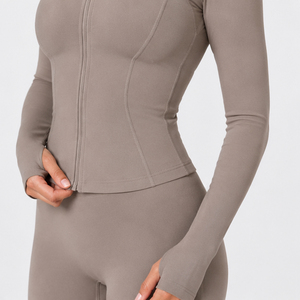 Conjunto Deportivo de Alta Calidad para Mujer, Color Sólido, Poliéster/Nailon, para Correr, Ligero, Transpirable, para Gimnasio y Fitness - Product Image 4
