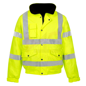 Veste de sécurité haute visibilité pour hommes, coupe-vent, imperméable, doublée de polaire thermique, pour l'industrie minière, antistatique, confortable - Product Image 4