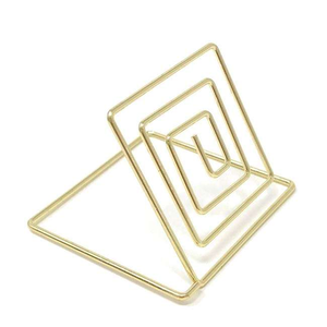 Gold Plated Wire Place Card Holder Stands, Memo Holder, spiral card holder Photo Holder Rack Name Card Holder For <b>Wedding</b> Party - Product Image 4