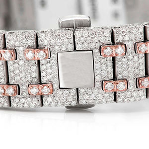 Reloj de Edición Limitada con Movimiento de Cuarzo, Diamantes Moissanite, Estilo Urbano, Acabado Brillante, Correa de Acero Inoxidable y Esfera de Cristal - Product Image 2