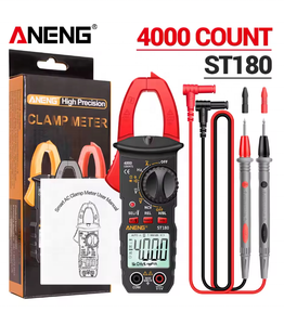 Multímetro Digital ST180 de 4000 Cuentas Pinza Amperimétrica de Corriente CA Probador de Voltaje Amperímetro para <span class=keywords><strong>Coche</strong></span> Herramienta de Hz Capacitancia NCV Ohm - Product Image 2