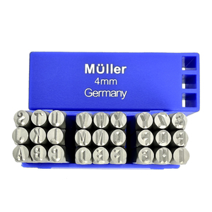 Kit de poinçons à lettres de l'alphabet en acier CRV de qualité industrielle allemande, 4 mm, 27 pièces - Product Image 1