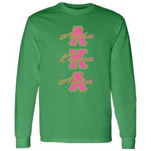 Sudadera Verde Gráfica de Manga Larga con Cuello Redondo, Jersey Casual Deportivo para Mujer, Parte Superior con Puños Acanalados y Diseño Estampado, Moda Cotidiana - Product Image 1