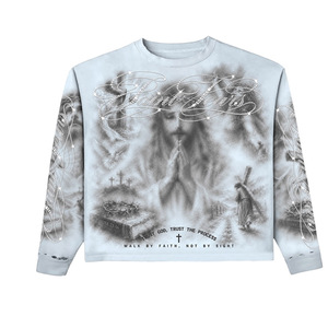 Short Sleeve <b>Men's</b> Oversized Knitted 100% Cotton T-Shirt <b>Turtleneck</b> Regular Fit Silk Screen Printed Street Style - Product Image 1