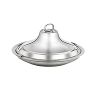 Ensemble de casseroles à soupe en acier inoxydable avec poignées et couvercle, ustensiles de cuisine multifonctionnels, compatibles lave-vaisselle, pour cuisinières à gaz et à induction, 30 cm