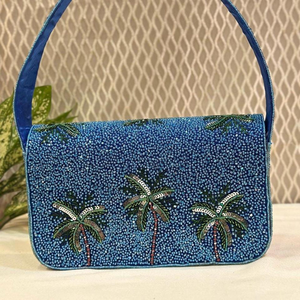 Pochette de soirée élégante pour femme, de haute qualité, ornée de perles, broderie faite main, style amour, décorative de Noël, miroir, pour fête - Product Image 6