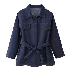 Ensemble deux pièces en jean sur mesure sans manches pour femme, décontracté, été, séchage rapide, respirant, tendance, unisexe - Product Image 3