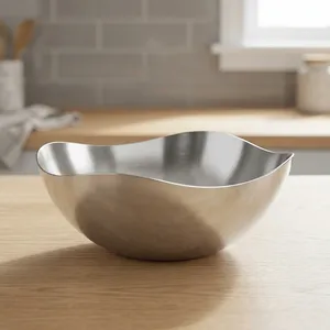 Tazón Decorativo de Metal Premium, Tazón de Servir Moderno Hecho a Mano para Decoración del Hogar, Centro de Mesa, Frutas, Aperitivos, Frutos Secos - Product Image 6
