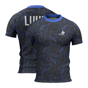 Camiseta Deportiva de Compresión Sublimada de Manga Corta, Transpirable, de Secado Rápido, para Entrenamiento Atlético, con Logotipo Personalizado OEM, Top Informal - Product Image 6