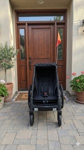 3in1 Kid's Aluminum Alloy Bicycle <b>Trailer</b>/Stroller/Jogger with 20" Tire Independent Suspension and 600D Water-Resistant Fabric - Product Image 3