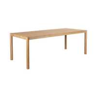 Table à manger rustique en bois de récupération, grande table de cuisine en pin massif de style farmhouse avec base robuste en H pour 8 personnes
