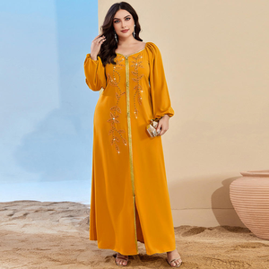 Nouvelle Robe de Luxe 2026 Dubaï, Abaya Modeste, Vente en Gros, Abaya Femme Élégante, Robe Abaya Musulmane Luxueuse Brodé - Product Image 3