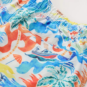 Pantalones cortos con estampado tropical para hombre, con cordón en la cintura, secado rápido, ropa de baño informal, pantalones cortos de playa 100% poliéster - Product Image 6