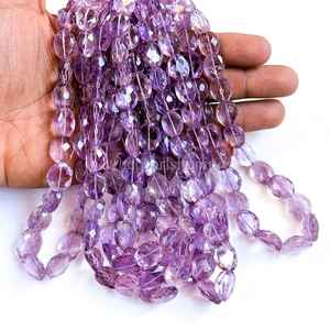 Cuentas facetadas de amatista rosa AAA, cuentas de amatista rosa natural de 4x11-6x13 mm para la fabricación de joyas, 16 pulgadas - Product Image 4